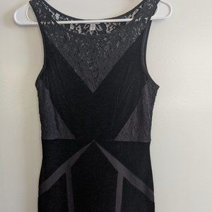 lacy, velvety little black dress